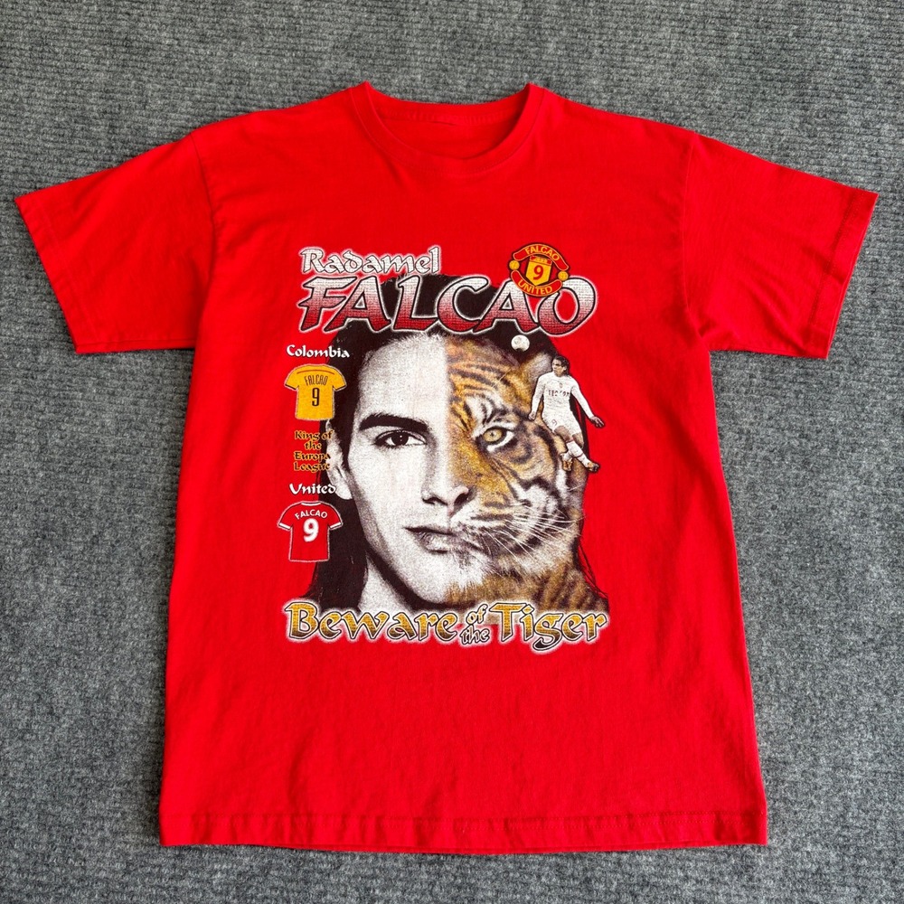 Radamel Falcao Manchester United Beware of the Tiger Red Graphic T-Shirt Mens S